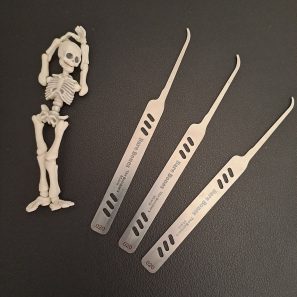'Three Bones' Deep Hooks - .020, WITHOUT Coffin handle