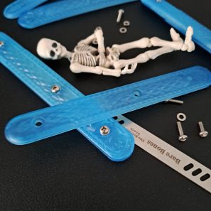 Lock pick handle - 'Bone Scale' - Blue
