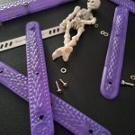 Lock pick handle - 'Bone Scale' - Purple