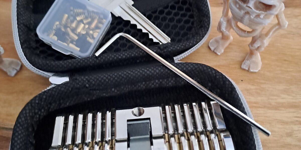 Pin Tumbler Cutaway Training Lock — Bare Bones Lock Picking