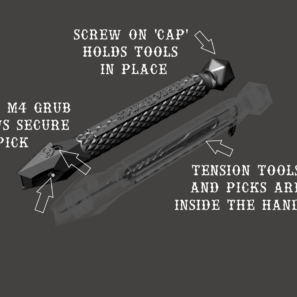 'Marrow' - Hollow Multi-Tool Handle (Handle Only)